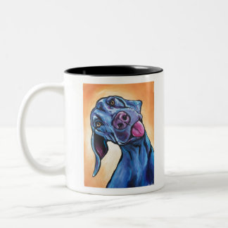 Caneca De Café Em Dois Tons Goofy Weimaraner