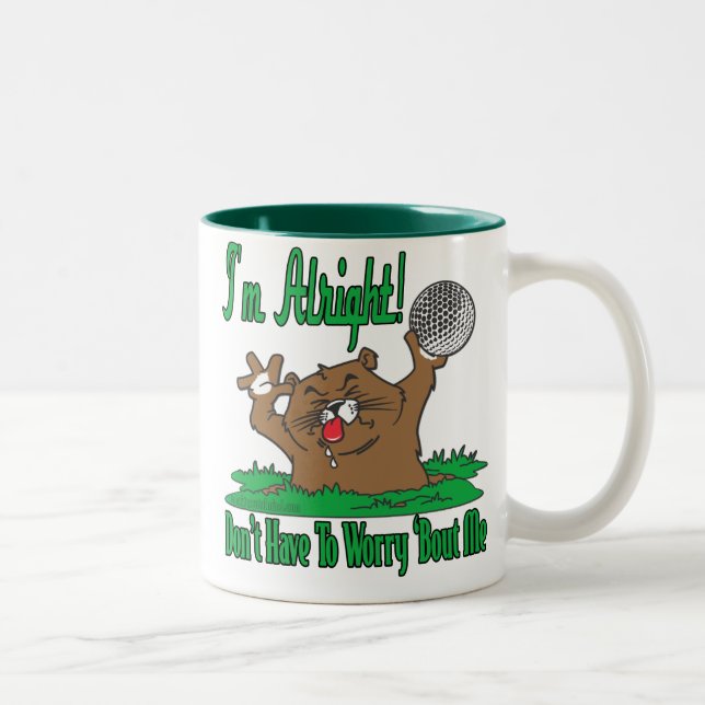 Caneca De Café Em Dois Tons Gopher e o Golfball (Direita)