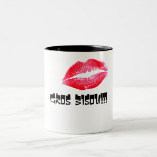 Caneca De Café Em Dois Tons Gordo beijinho!