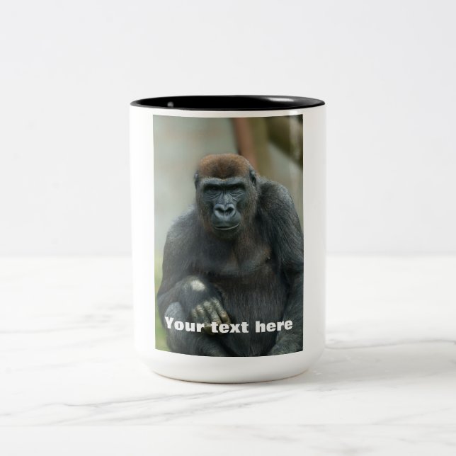 Caneca De Café Em Dois Tons Gorilla Lope Pose (Centro)