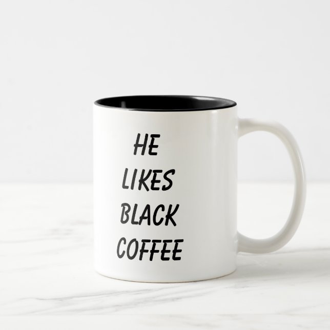Caneca De Café Em Dois Tons Gosta do café preto (Direita)