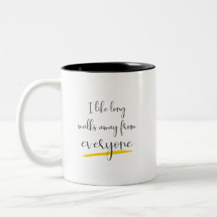 Caneca De Café Em Dois Tons Gosto De Caminhos Longos Longe De Todos