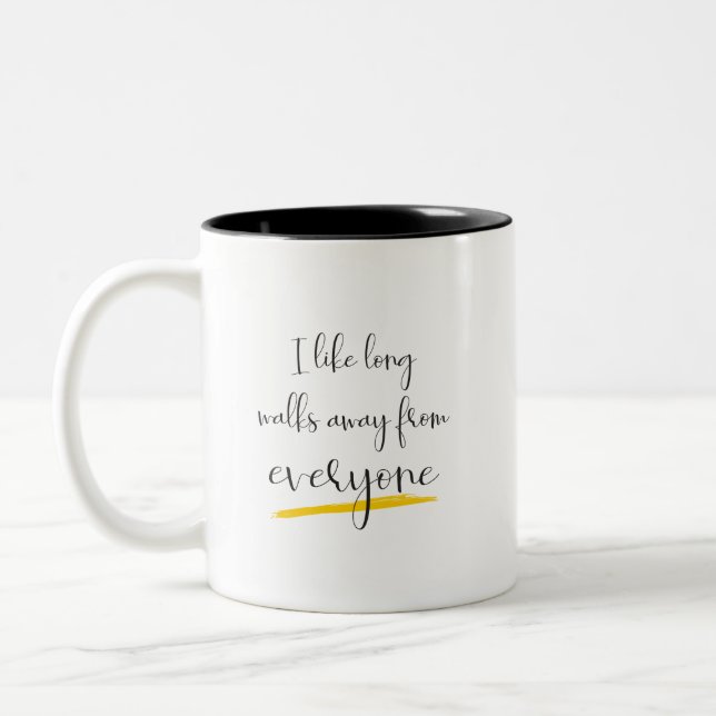 Caneca De Café Em Dois Tons Gosto De Caminhos Longos Longe De Todos (Esquerda)
