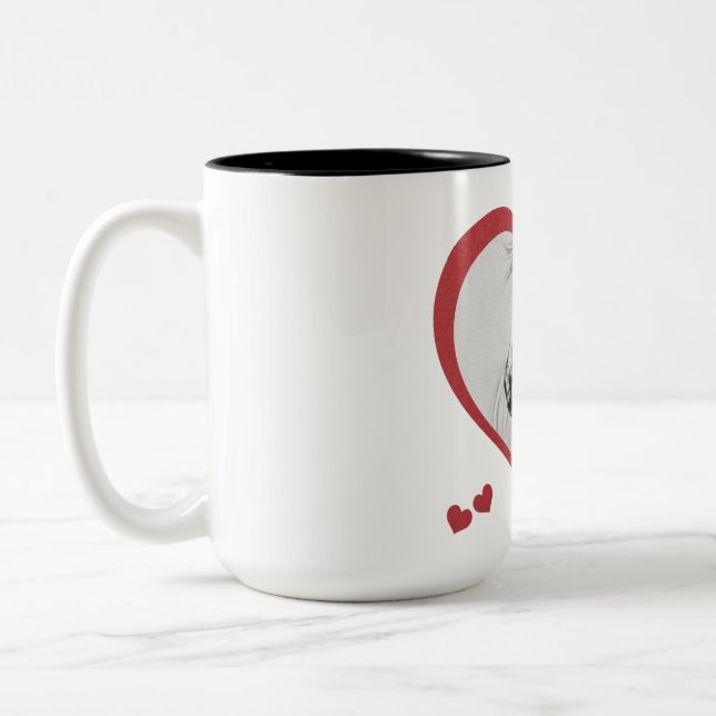 Caneca De Café Em Dois Tons Gosto de Cavalos novos (Esquerda)