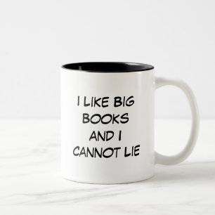 Caneca De Café Em Dois Tons Gosto De Grandes Livros E Não Consigo Mentir Mug