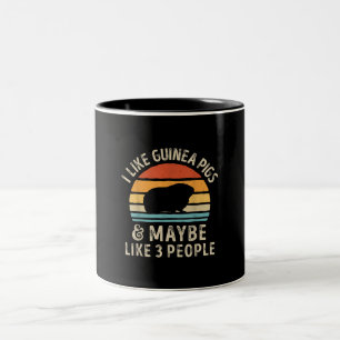 Caneca De Café Em Dois Tons Gosto De Porcos De Guiné E Talvez De Três Pessoa