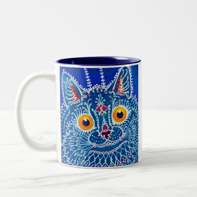 Caneca De Café Em Dois Tons Gótico Azul (Esquerda)