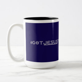 CANECA DE CAFÉ EM DOIS TONS #GOTJESUS