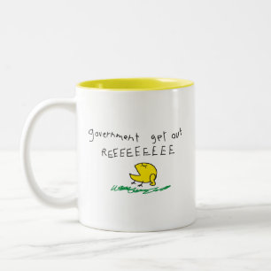 Caneca De Café Em Dois Tons Governo fora REE SNEKRIGHT Bandeira Gadsden