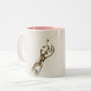 Caneca De Café Em Dois Tons Graça de Porcelana