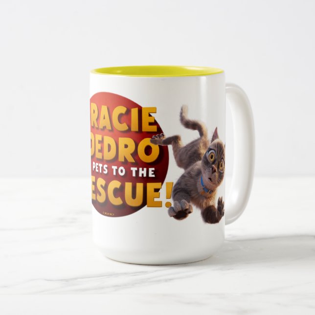 Caneca De Café Em Dois Tons Gracie & Pedro Adventure Await (Frente Esquerda)