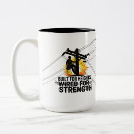 Caneca De Café Em Dois Tons Graduação de Aprendiz de Lineman Elétrica 