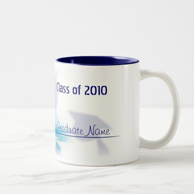 Caneca De Café Em Dois Tons Graduação do ~ da caneca:: Azul (Direita)
