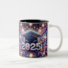Caneca De Café Em Dois Tons Graduação Elegante 2025
