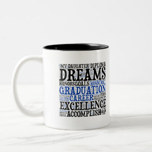 Caneca De Café Em Dois Tons Graduação Palavra Cloud Coffee Mug