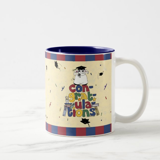 Caneca De Café Em Dois Tons Graduação - parabéns (Direita)
