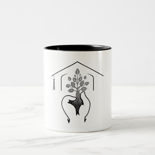 Caneca De Café Em Dois Tons Graduação: Sonhos Embojados em Um Slogan Poderoso (Centro)