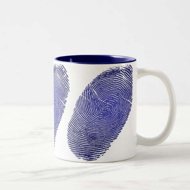 Caneca De Café Em Dois Tons Gráfico da impressão digital (Direita)