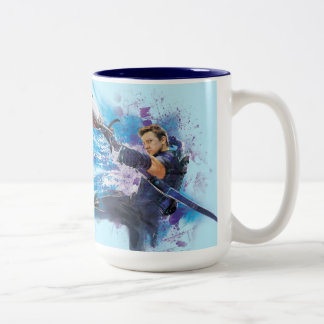 Caneca De Café Em Dois Tons Gráfico das Setas de Disparo de Hawkeye