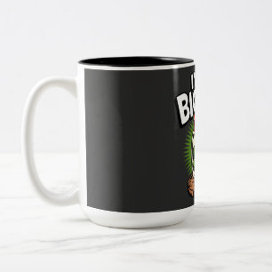 Caneca De Café Em Dois Tons Gráfico de Caracteres de Picles Grandes Dill para