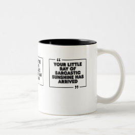 Caneca De Café Em Dois Tons Gráfico de Citação Engraçada e Sol Luz Sarcástica