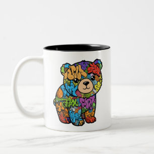 Caneca De Café Em Dois Tons Grafite Bear Mug - Versão Direita