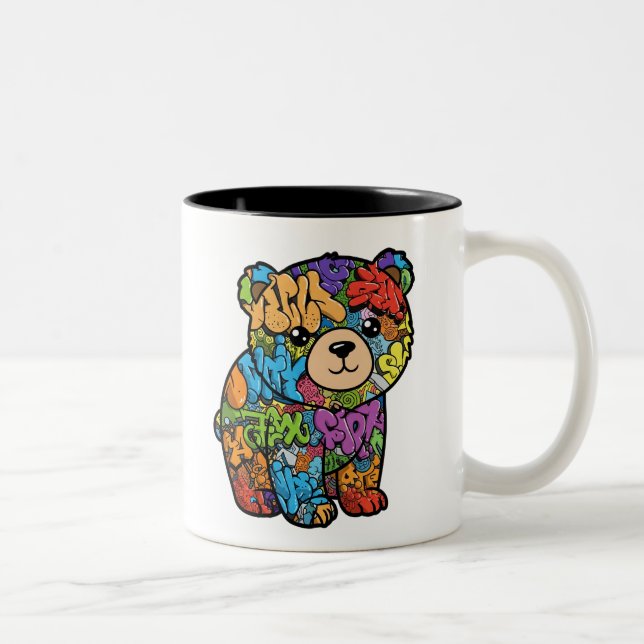 Caneca De Café Em Dois Tons Grafite Bear Mug - Versão Esquerda (Direita)