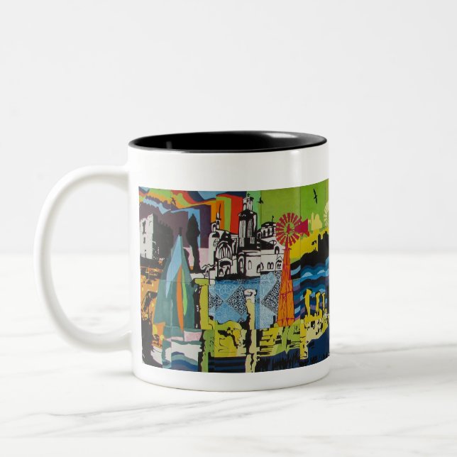 Caneca De Café Em Dois Tons Grafite Paralimni de Chipre (Esquerda)