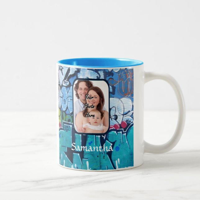 Caneca De Café Em Dois Tons Grafite Personalizado (Direita)