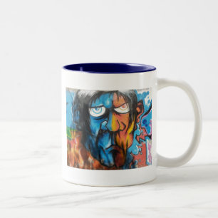 Caneca De Café Em Dois Tons Grafitti Art