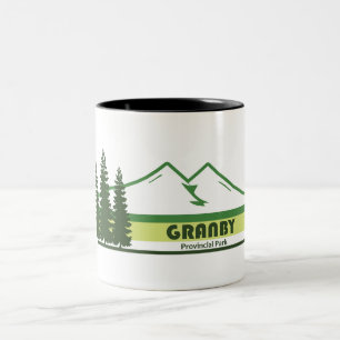 Caneca De Café Em Dois Tons Granby Provincial Park Green Stripes