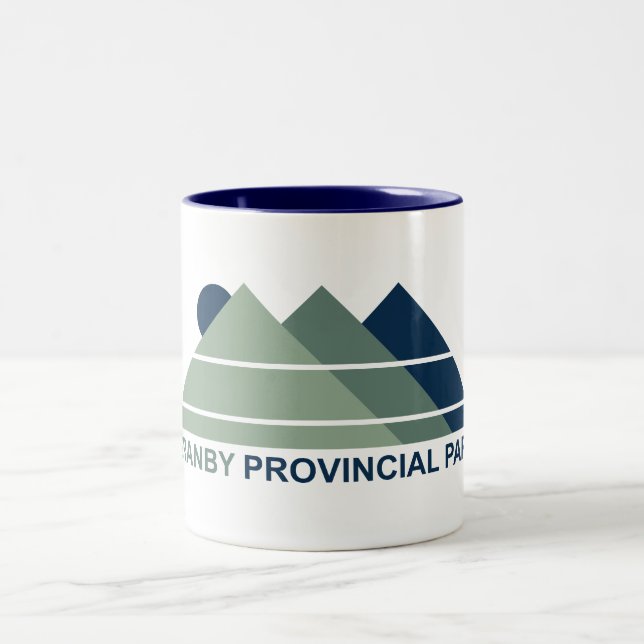 Caneca De Café Em Dois Tons Granby Provincial Park Mountain Sun (Centro)