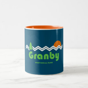 Caneca De Café Em Dois Tons Granby Provincial Park Retro