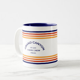 Caneca De Café Em Dois Tons Grand Canyon Cabin Club Custom Crest Park Stripe