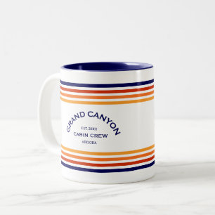 Caneca De Café Em Dois Tons Grand Canyon Cabin Club Custom Crest Park Stripe