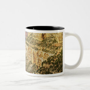 Caneca De Café Em Dois Tons Grand Canyon visto da borda sul ao pôr do sol, 5