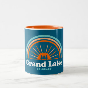 Caneca De Café Em Dois Tons Grand Lake Colorado Rainbow