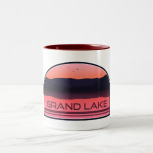 Caneca De Café Em Dois Tons Grand Lake Colorado Red Sunrise