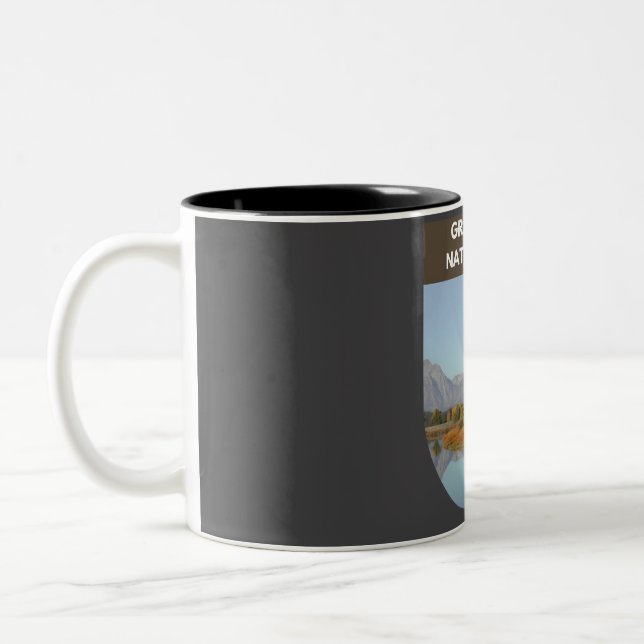 Caneca De Café Em Dois Tons Grand Teton National Park - Wyoming (Esquerda)