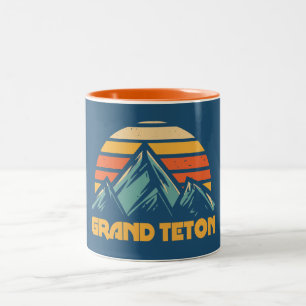 Caneca De Café Em Dois Tons Grand Teton Réplica Turquesa