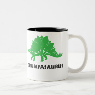 Caneca De Café Em Dois Tons Grandad do dinossauro do STEGOSAURUS de