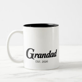 Caneca De Café Em Dois Tons Grandad Established New Grandfather Gift