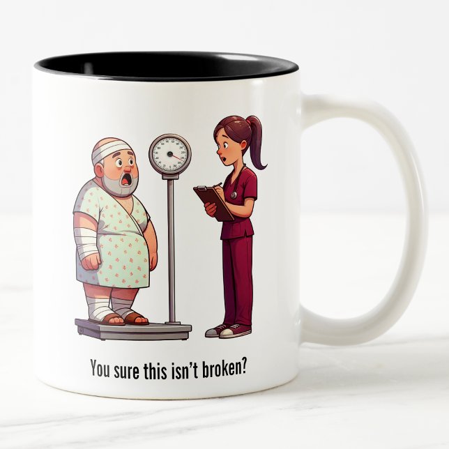 Caneca De Café Em Dois Tons Grande Choque para um Paciente Grande (Criador carregado)