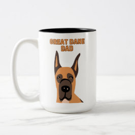 Caneca De Café Em Dois Tons Grande Dane Pai-T-Shirt