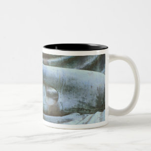 Caneca De Café Em Dois Tons Grande detalhe do Buda, Templo Kotokuji, Kamakura,