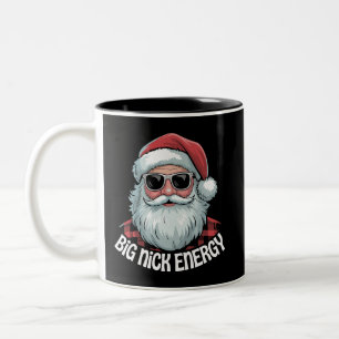 Caneca De Café Em Dois Tons Grande Energia Nick Piadas Óculos de Sol Papai Noe