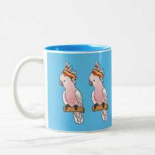 Caneca De Café Em Dois Tons Grande ilustração do desenho animado de aves da co