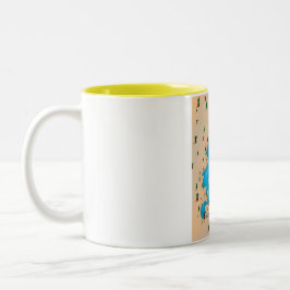 Caneca De Café Em Dois Tons Grande lago africano mapa de viagem do Lago Kivu.