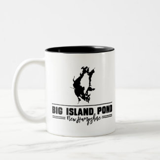 Caneca De Café Em Dois Tons Grande lagoa da ilha New Hampshire