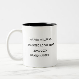 Caneca De Café Em Dois Tons Grande mestre Freemason Masonic Gifts